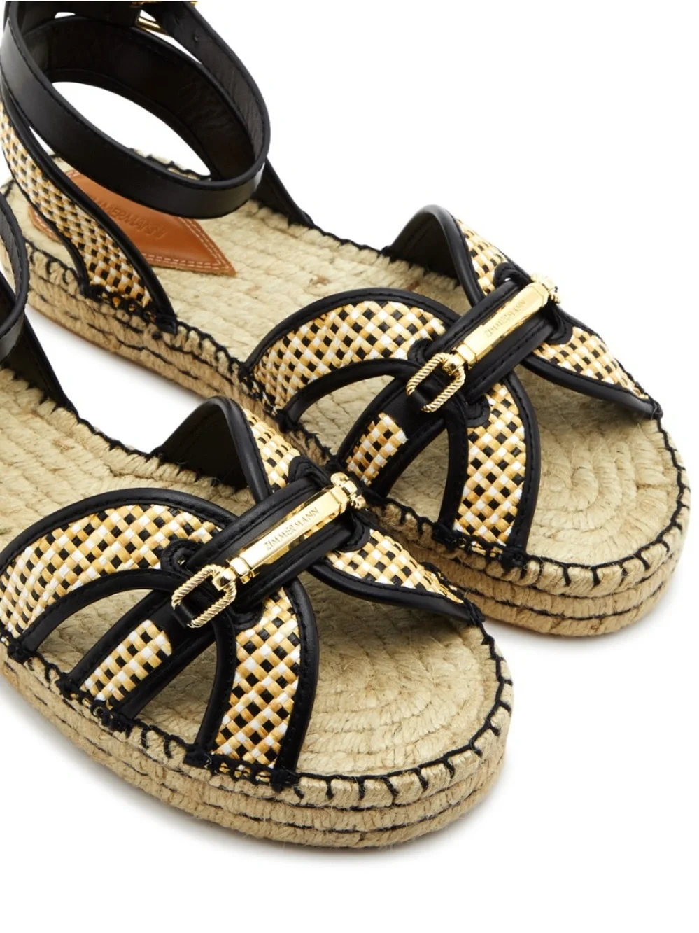 ZIMMERMAN Prisma raffia espadrille sandals